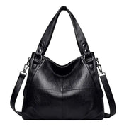 Marvella Handtasche Damen Leder Reißverschluss verstellbarer Gurt Tasche mit Innenfach