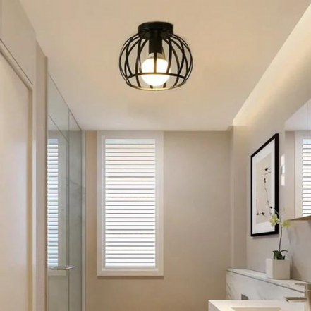 Varello Deckenlampe im Loft-Stil – Offenes Käfigdesign, Modernes Metall, Gleichmäßige Beleuchtung