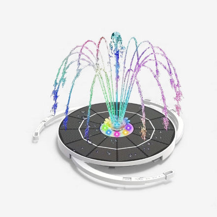 Solarbetriebene Wasserfontäne für den Außenbereich