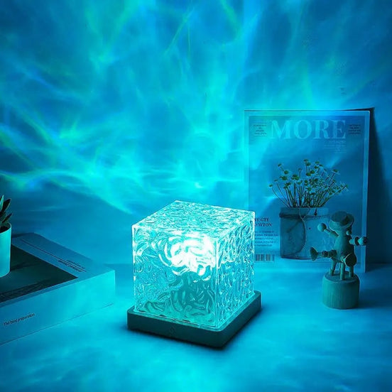 Quadratische Projektorlampe mit Wasserwellen-Effekt für den Innenbereich