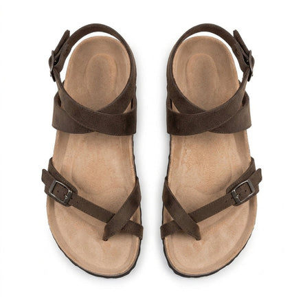 Tavirella Damen Sandalen mit Zehenriemen und Schnallenverschluss