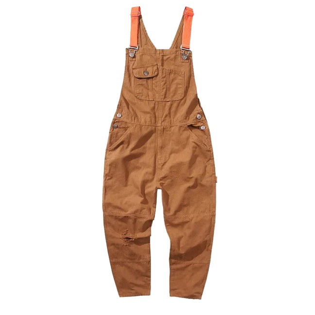 Locker geschnittene Latzhose aus Denim für Alltag und Arbeit