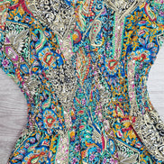 Florvella Maxikleid mit Paisley Muster und V-Ausschnitt in lockerer Passform