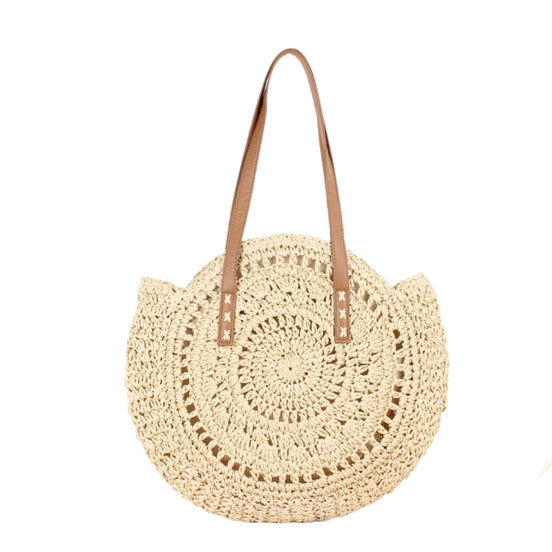 Karinelle Damen Schultertasche aus Stroh mit verstellbarem Riemen