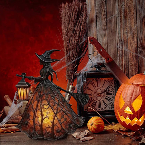Halloween Hexenlampe mit LED-Beleuchtung – Lumira