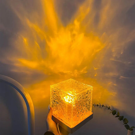Quadratische Projektorlampe mit Wasserwellen-Effekt für den Innenbereich