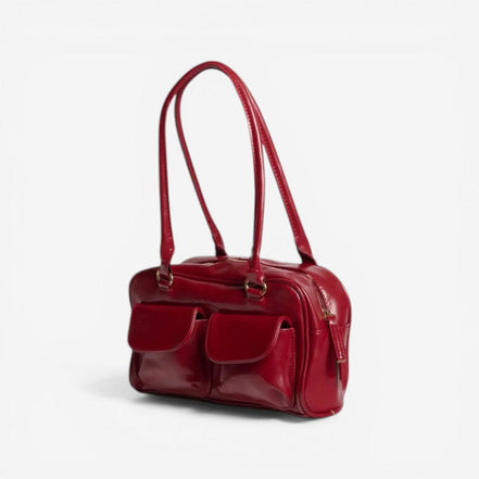 Velmira Schultertasche – Umhängetasche mit Reißverschluss, Seitenfach und verstellbarem Riemen