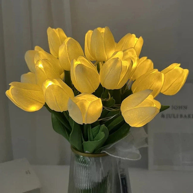 Dekorative LED-Tischlampe mit floraler Form für den Innenbereich