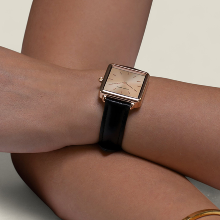 Velmoria Damen Armbanduhr mit quadratischem Zifferblatt