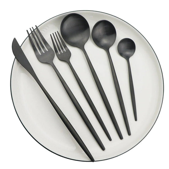 30-Teiliges Minimalistisches Besteckset – Elegantes Design für Stilvolle Anlässe 0