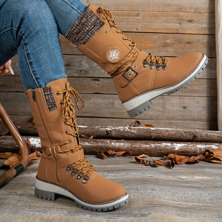 Arvella Knit Mid-Calf Boots – Praktische Stiefel für die kühleren Jahreszeiten