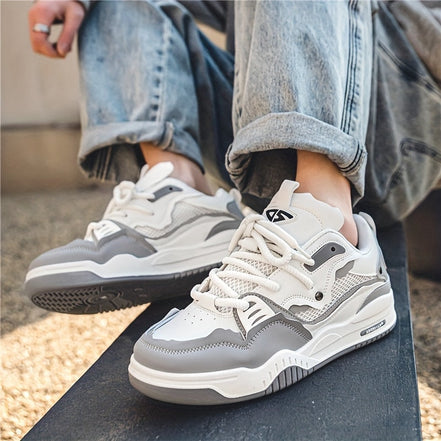 Norevix Herren Sneaker mit Schnürung und Runder Zehenform