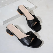 Loravelle Damen Schuhe mit offenem Design und Blockabsatz