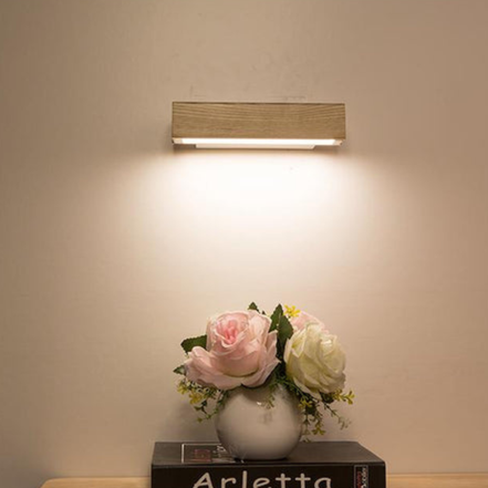 Lumivaro LED Wandleuchte aus Holz mit Drehbarem Leuchtenkopf