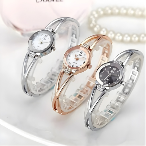 Inaya Armbanduhr mit Rundem Zifferblatt und Verstellbarem Armband