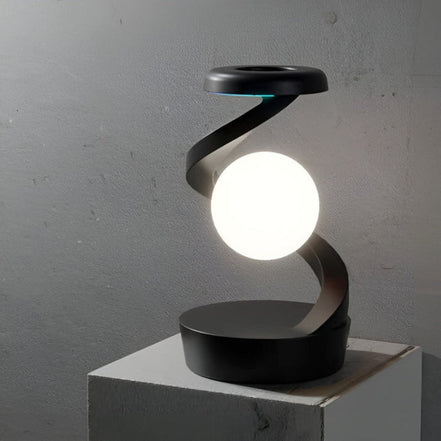 Orbito Schreibtischleuchte mit drehbarer Kugel – LED Tischlampe mit Ladefunktion für Smartphone