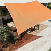ShadeNova Rechteckiges Sonnensegel mit Befestigungsseilen für Garten und Terrasse