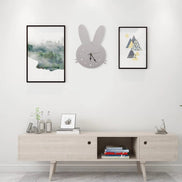 BunnyTick Kinder-Wanduhr – Dekorative Wanduhr mit Hasenmotiv