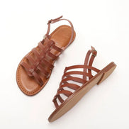 Lorvessa Damen Schuhe mit Schnallenriemen und flacher Sohle