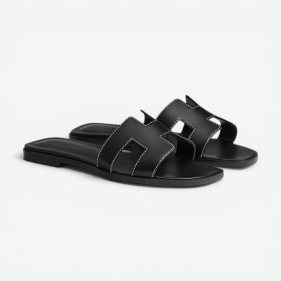 Lunessa Damen Sandalen mit Flacher Sohle und Rutschhemmender Laufsohle