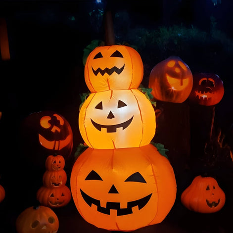 Aufblasbare Halloween-Kürbisdekoration mit LED, 120 cm – HauntGlow