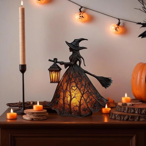 Halloween Hexenlampe mit LED-Beleuchtung – Lumira