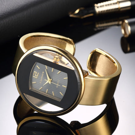 Laceyra Damen Armbanduhr mit ovalem Zifferblatt und verstellbarem Armband