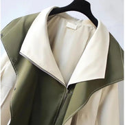 Calviro Trenchcoat mit Kapuze und Knopfverschluss in langer Passform für Alltag und Freizeit