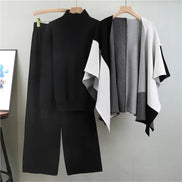Norvella Strickset 3-teilig mit Pullover Hose und Schal für Alltag und Freizeit
