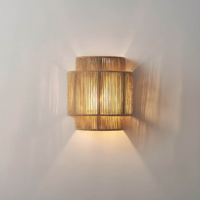 Wandleuchte mit Seildesign und E27 LED – Rovena