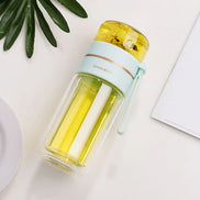 ThermoTea Glasflasche mit Edelstahl-Infuser