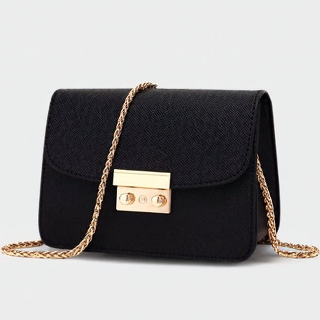 Norevia Mini Schultertasche leicht und pflegeleicht mit Kettendetail und kompaktem Innenfach