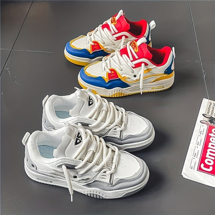 Norevix Herren Sneaker mit Schnürung und Runder Zehenform