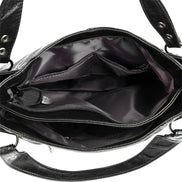 Marvella Handtasche Damen Leder Reißverschluss verstellbarer Gurt Tasche mit Innenfach