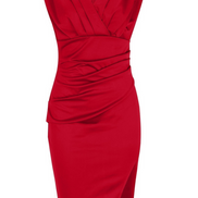 Selvara Damenkleid mit V-Ausschnitt und Kurzen Ärmeln