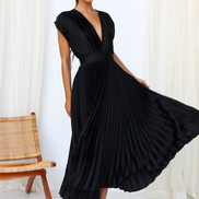 Elvara Kleid – Damen ärmelloses V-Ausschnitt Kleid aus Polyester