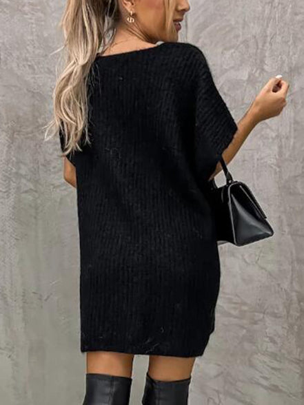 Virella Damenkleid mit V-Ausschnitt und Fronttaschen