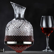 Vinora Dekanter mit drehbarem Boden – Glas Karaffe für Wein