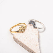 Solunara Damenring Set mit Sonnen- und Monddesign