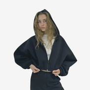 Damen Kapuzenjacke mit Reißverschluss und Langarm – Norivelle