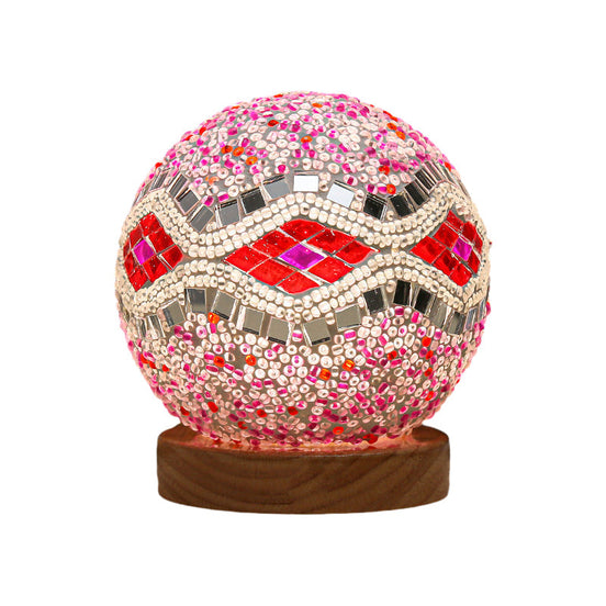 Mireva Tischleuchte mit Mosaikdesign – LED Lampe mit dimmbarer Funktion