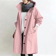 Damen Oversize Trenchcoat mit langen Ärmeln und Seitentaschen – Ardelisse