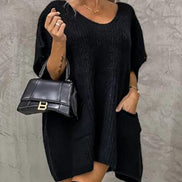 Virella Damenkleid mit V-Ausschnitt und Fronttaschen