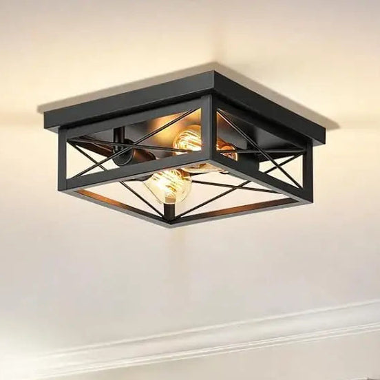 CAPARE Deckenlampe Schwarz Quadratisch – Stilvolle Beleuchtung Für Modernes Ambiente 0