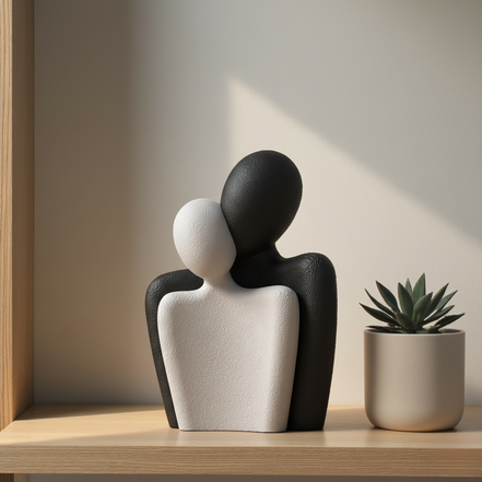 DUORIA Skulptur Statuesque Zweisamkeit – Ausdruck Von Liebe Und Nähe 4