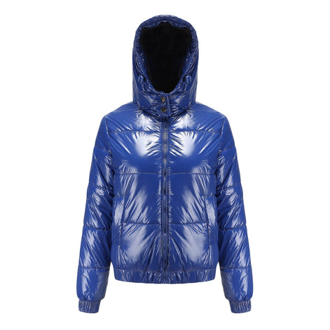 Damen Pufferjacke mit Kapuze und Glanzfinish – Mireva