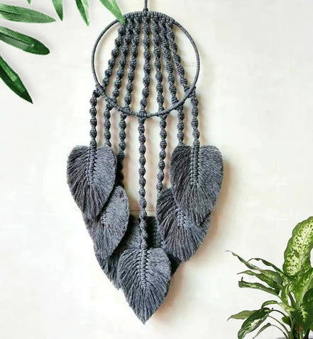 Feather Dreams Makramee-Wandbehang – Stilvolle Handgefertigte Bohème-Dekoration 4