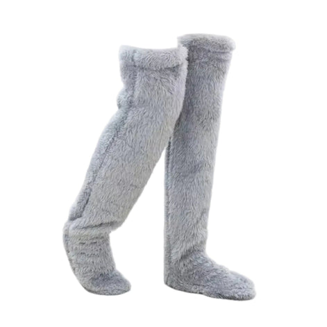 Damen Overknee-Fleecesocken aus weichem Polyester – Elvessa