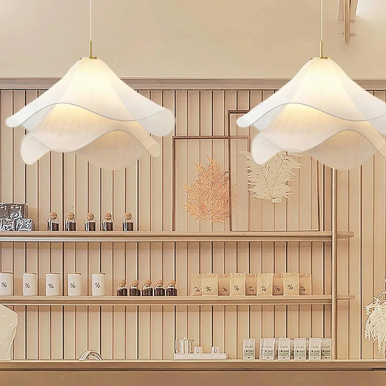 Flush Mount Ceiling Light Wave Textile – Elegant Design for Cozy Ambiance 1