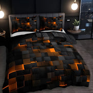 GEOMATRIX Bettbezug-Set 160x200 – Futuristisches Design Mit Atmungsaktivem Komfort 3